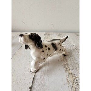 Vintage porcelain pointer spaniel dog puppy statue figurine decor